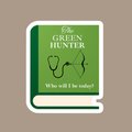 The Green Hunter Book Sticker, ACOFAF, A Court of Fey and Flowers, Airry Pearry, Sticker for Dimension 20 Fans, Gift for Dimension 20 Fans