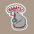 Rat Sticker, Nat 1 Sticker, Funny RPG Sticker, RPG Sticker, Funny Nerdy Sticker, UV, Water, and Scratch Resistant, Matte Sticker
