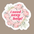I Need Sexy Help Sticker, ACOFAF, A Court of Fey and Flowers, Gift for Dimension 20 Fans, Cute DnD Laptop Sticker, Matte Sticker