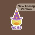 Glossy Wizard Duck Sticker, Duck Sticker, Wizard Sticker, TTRPG Sticker, Duckgeons and Dragons, Glossy Sticker