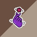 kpop heart d20 sticker, d20 sticker, kpop sticker, d20, dnd, dnd sticker, cute dnd sticker, glossy sticker