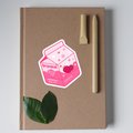 Missing Nat 20 Milk Carton Sticker, Glossy Sticker, Strawberry Milk Sticker, D20 Sticker, Dnd sticker, cute nerdy sticker, glossy sticker