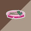 Glossy Keep Rolling Sticker, Stoner Sticker, DnD Sticker, Weed Joke, Nerdy Stoner Sticker, TTRPG Sticker, TTRPG, Stoner, Glossy Sticker