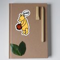 oh bother sticker, dnd, winnie-the-pooh sticker, teddy bear sticker, journal sticker, RPG sticker, TTRPG, gift for DM, Glossy Sticker