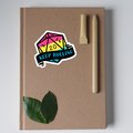 pansexual D20 sticker, dnd sticker, d20 sticker, dnd, lgbtq sticker, dnd dice sticker, glossy sticker