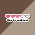 time to recharge sticker, 8 bit heart sticker, cute gamer sticker, gaming sticker, mental health sticker, gift for friends, glossy sticker
