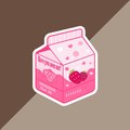 Missing Nat 20 Milk Carton Sticker, Glossy Sticker, Strawberry Milk Sticker, D20 Sticker, Dnd sticker, cute nerdy sticker, glossy sticker