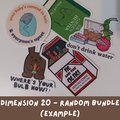 randomized oops sticker bundle, randomized sticker bundle, oops sticker bundle, grab bag, mystery sticker bundle, dnd sticker bundle