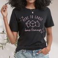 DnD Bridesmaid Shirt, Here to Cause Some Damage Shirt, DnD Shirt, Bridal Party Shirt, Nerdy Bridal Party, Gifts for Gamers