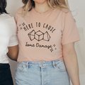DnD Bridesmaid Shirt, Here to Cause Some Damage Shirt, DnD Shirt, Bridal Party Shirt, Nerdy Bridal Party, Gifts for Gamers