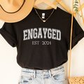 Custom Engayged Shirt, Gay Wedding, Lesbian Wedding, LGBTQ, Sapphic, Engagement Shirt