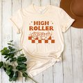 High Roller DnD T-Shirt, Retro Shirt, D20 Dice Shirt, DnD Dice Shirt, DnD Shirt, Gift for DnD Players, RPG Shirt, Retro T-shirt Gift