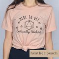 Nerdy Bride Shirt, Here to Get Critically Hitched, D20 Shirt, DnD Shirt, DnD Bride, Nat 20 Shirt, Critical Hit, Funny Bridal Shirt