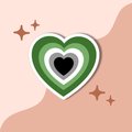 Aromantic Heart Sticker, Aromantic Flag, Aromantic Sticker, Aromantic Pride