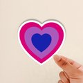 Bi Heart Sticker, Bi Pride, Bi Visibility, Bisexual Flag, Bi Flag