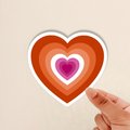 Lesbian Flag Heart Sticker