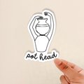 pot head sticker, funny ceramics sticker, cute ceramics sticker, gift for ceramic teacher, hobby sticker