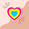 Pansexual Heart Sticker, Pan Flag, Pansexual Flag, Pansexual Pride