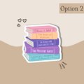 custom book stack sticker, cute custom sticker, gift for book lovers, customizable bookworm sticker, cute book stack sticker, booktok gift
