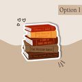 custom book stack sticker, cute custom sticker, gift for book lovers, customizable bookworm sticker, cute book stack sticker, booktok gift