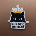 Glossy Chaotic Entitled Sticker, Neverafter, Dimension 20 Sticker, DnD Alignment, Cat Sticker, DnD Sticker, DnD Players, Glossy Sticker