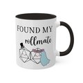 found my rollmate mug, nerdy wedding gift, nerdy bachelorette gift, RPG Player Gift, TTRPG, polyhedral dice, gift for DM