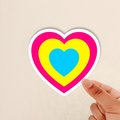 Pansexual Heart Sticker, Pan Flag, Pansexual Flag, Pansexual Pride