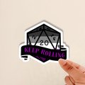 ace d20 sticker, asexual sticker, dnd sticker, D20, dnd, gift for dnd players, glossy sticker