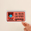Low Rollers Club Member Sticker, DnD Sticker, D20 Sticker, Critical Fail, Nat 1 Sticker, Gift for DnD Players, Gift for RPG Players