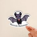 Batrick Bateman Sticker, American Psycho Sticker, Cute Sticker, Halloween sticker, Bat Sticker, Funny Sticker, Glossy Sticker