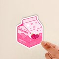 Missing Nat 20 Milk Carton Sticker, Glossy Sticker, Strawberry Milk Sticker, D20 Sticker, Dnd sticker, cute nerdy sticker, glossy sticker