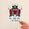 Fig and the Cig Figs Band Sticker, Dimension20, Dnd Sticker, dimension 20 sticker, fantasy high sticker, glossy sticker