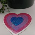 Bi Heart Sticker, Bi Pride, Bi Visibility, Bisexual Flag, Bi Flag