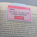pop up window bookmark, fictional character love, funny gift for bookworm