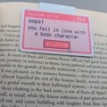 pop up window bookmark, fictional character love, funny gift for bookworm