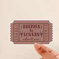 enemies to lovers, book trope sticker, admit one sticker, ticket sticker,