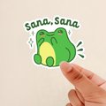 sana sana colita de rana sticker, funny spanish sticker, mexican memes, latina sticker, latino