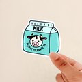milk sticker, cute cow, please tolerate me sticker, lactose intolerance, funny sticker, silly kindle sticker, notebook sticker