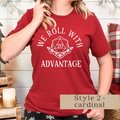 Christmas DnD Couple Shirts, Roll with Advantage, Nerdy Couple Shirt, Friendship Shirts, Matching Nerdy Shirts