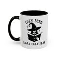 They Burn What They Fear, Women Reading, Witch Mug, Book Mug, Feminist, Reading Mug, Gift for Bookworm,