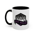 ace flag d2o dice mug, keep rolling, rpg dice mug, cute ttrpg gift, nerdy mug gift, asexual mug