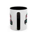 trans flag d2o dice mug, keep rolling, rpg dice mug, cute ttrpg gift, nerdy mug gift, transgender pride flag mug