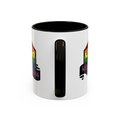 lgbt flag d2o dice mug, keep rolling, rpg dice mug, cute ttrpg gift, nerdy mug gift, pride flag mug