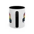 pansexual flag d2o dice mug, keep rolling, rpg dice mug, cute ttrpg gift, nerdy mug gift, pan pride flag mug