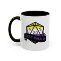nonbinary flag d20 dice mug, keep rolling, rpg dice mug, cute ttrpg gift, nerdy mug gift, NB pride flag mug