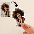 personalized photo sticker, photo to sticker, face on a sticker, custom photo sticker