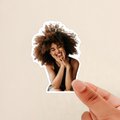 personalized photo sticker, photo to sticker, face on a sticker, custom photo sticker