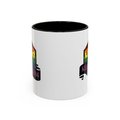 lgbt flag d2o dice mug, keep rolling, rpg dice mug, cute ttrpg gift, nerdy mug gift, pride flag mug