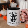 They Burn What They Fear, Women Reading, Witch Mug, Book Mug, Feminist, Reading Mug, Gift for Bookworm,
