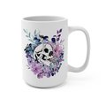smoking skeleton in flowers, floral mug, skeleton mug, cute spooky mug, skeleton with a cigarette mug